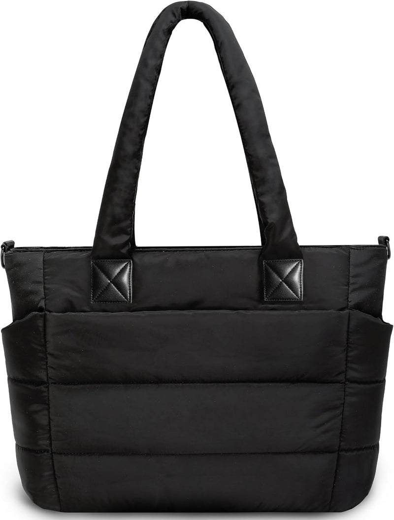 GASSDA Tote Bag for Women Puffer Tote Bag Large Nurse Bags Shoulder Handbag with Zipper for Work Travel - Image 1